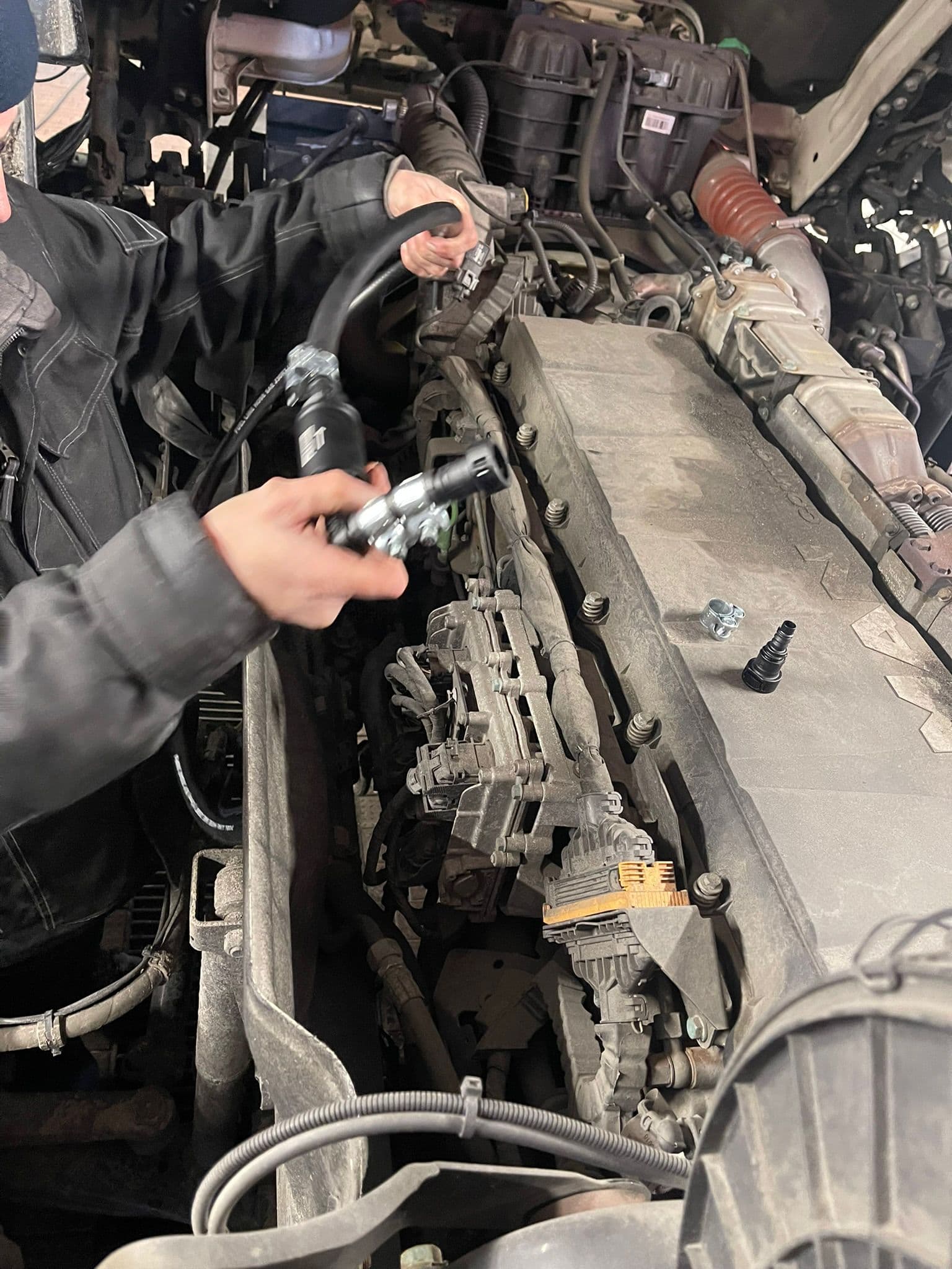 Fuel Eco Tech device, installed on a commercial engine