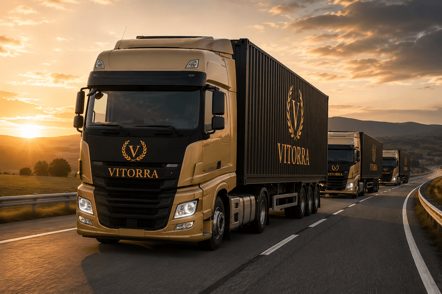 Vitorra freight truck convoy